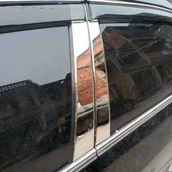 

Car styling 4pcs For honda accord 2003-2007 Stainless chromed Car Window Center Pillar Post Cover Trim