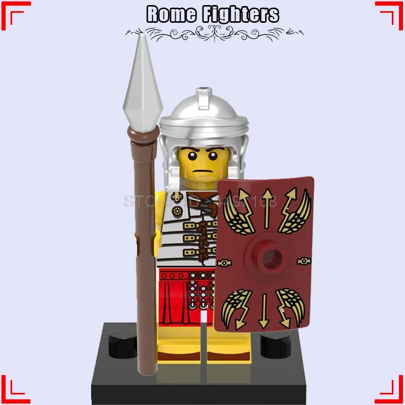 Rome Fighters 300 Спартанс Римский Воин эльф-Охотник Арес король персонаж фильма строительные технические блоки Хоббит детские игрушки звездные армейские солдаты войны - Цвет: Rome Fighters