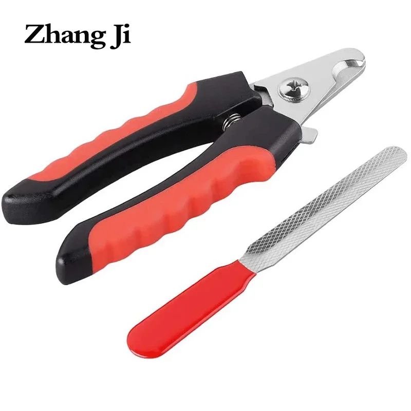 ZhangJi-cortauñas profesional de acero inoxidable para mascotas, suministros de limpieza de belleza cómodos, aseo para perros/garras de gato