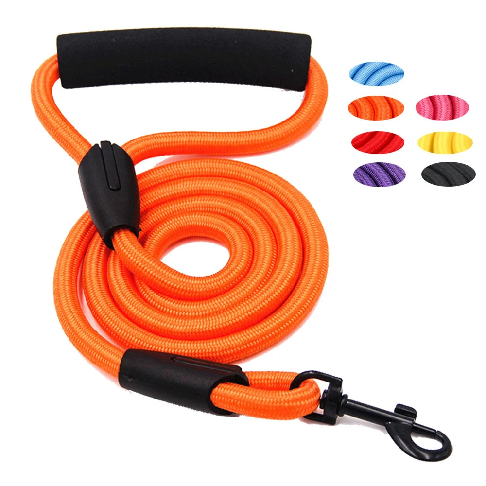 Correa de cuerda de perro sólida para perros pequeños y grandes, correa de adiestramiento al aire libre para mascotas, correas de nailon para gatos, plomo para accesorios de Chihuahua