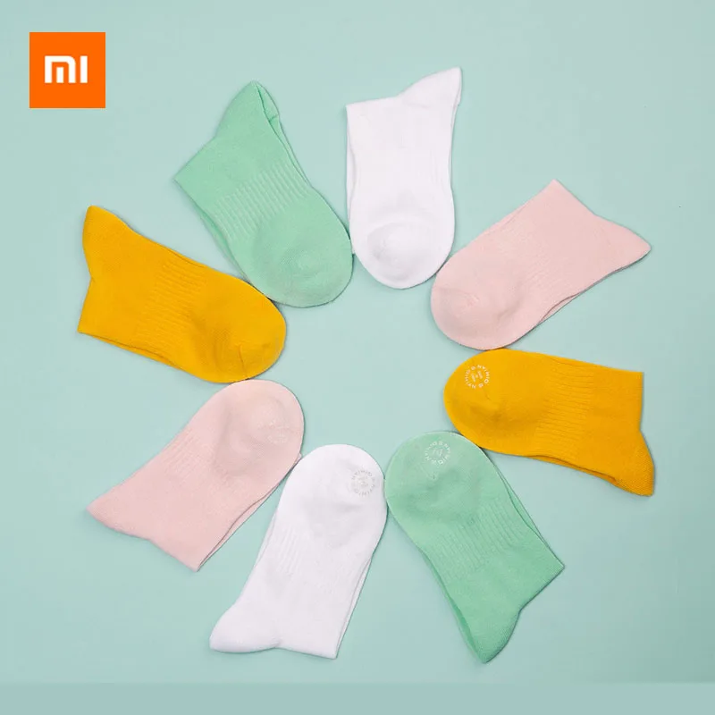 

4pcs/pack New Xiaomi Mijia Youpin Seven-sided antibacterial combed cotton tube stockings Practical and durable