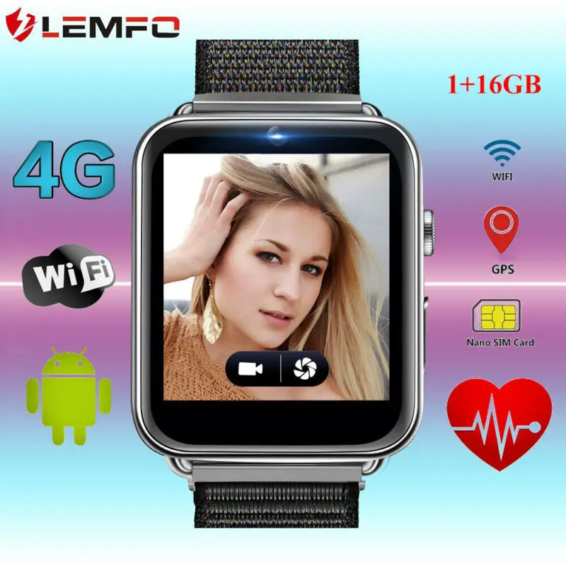 Горячая 4G Android 7.1.1 IP67 gps Водонепроницаемая квадратная фронтальная камера Смарт-часы gps wifi монитор сердечного ритма для Android iOS