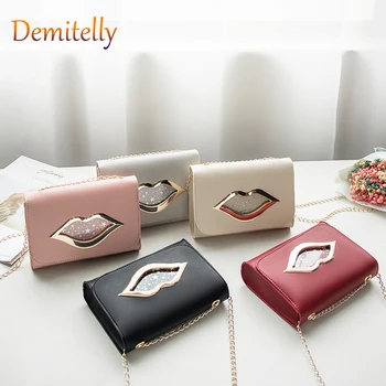 

Solid Color Star Lips Leather Crossbody Bags For Women Travel Handbag Fashion Simple Shoulder Messenger Bag Ladies Crossbody Bag