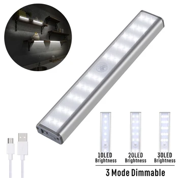 

PIR Motion Sensor LED Closet Light 30 LEDs USB Wireless Kitchen/Wall Lamp 3 Modes super Brightness Wardrobe/Under Cabinet Light
