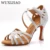 WUXIJIAO Jazz shoes Latin dance shoes female Latin Salsa girl casual shoes silver bronze skin shoes