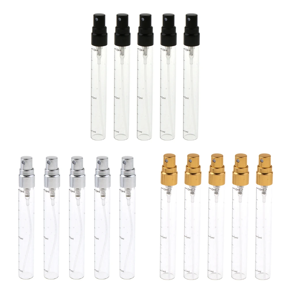 15Pieces Empty Perfume Aftershave Spray Bottles Refillable Fine Mist Sprayer 10ml