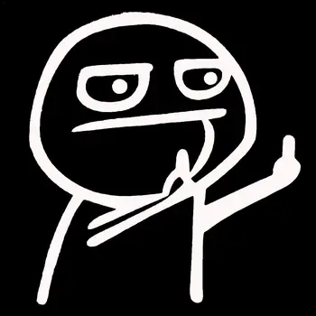 

1 pcs Funny Cartoon Middle Finger Reflective Car Sticker Creative Fashion Decal 4.9*6.7" Car Motorcycle Decals