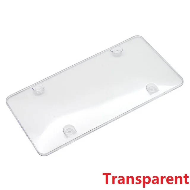 Transparent Автомобильные номерные знаки рамка Прозрачный Серый Прочный Стиль Пластиковый Чехол Держатель грузовик автомобиль Американский прямоугольник щиты Новинка - Цвет: Transparent