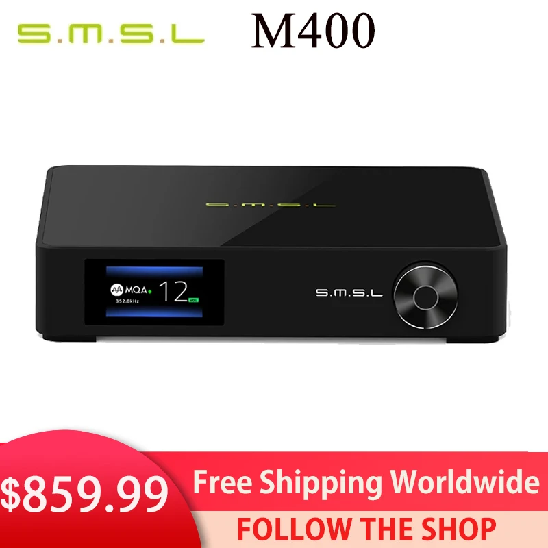 SMSL M400 ЦАП чип AK4499 поддержка MQA декодирование DSD 32 бит 768 кГц USB XMOS XU216 Bluetooth UAT декодер