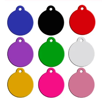 

Best 100Pcs Personalized Circle Dog Cat ID Tags Customized Cat Puppy Name Phone Pet ID Tags Dog Cat Pet Tag Identity Plate Pet