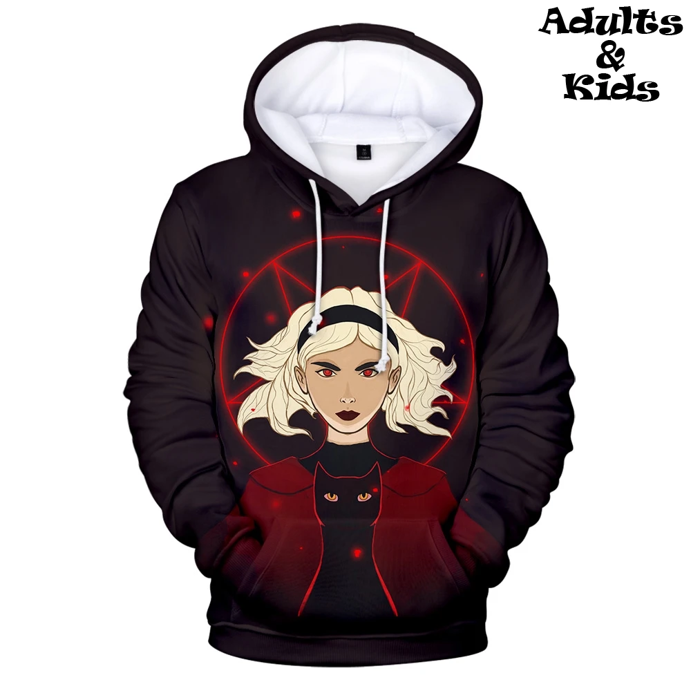 Sabrina/модные толстовки с капюшоном с 3D принтом; Повседневные Удобные толстовки в стиле хип-хоп для родителей и детей; пуловеры для детей; сезон осень-зима