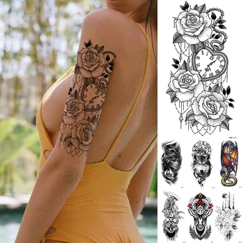 

Mandala Indian Sanskrit Temporary Tattoo Sticker Flash Waterproof Tattoos Lotus Totem Body Art Arm Fake Tatoo Women Men