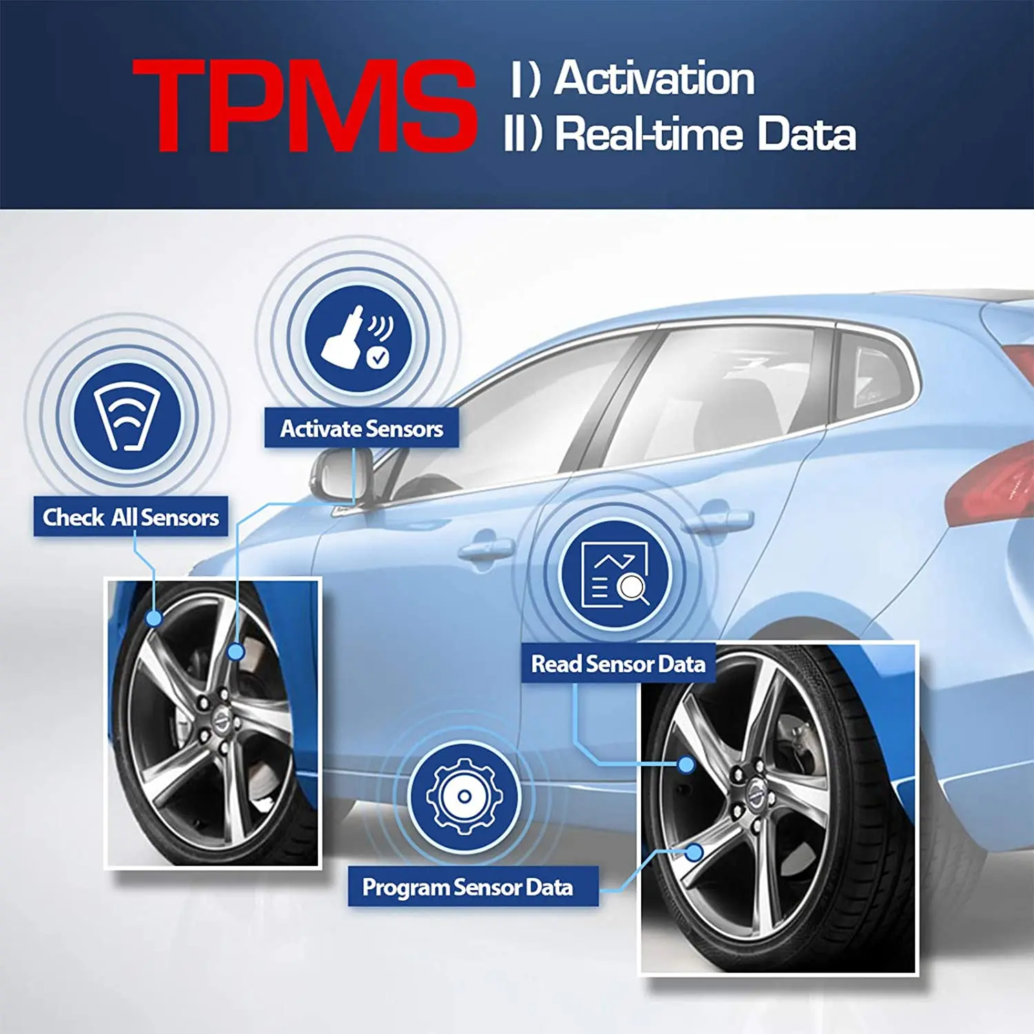 Autel TS408 TPMS Relearn инструмент монитор давления в шинах датчик Программирование mx