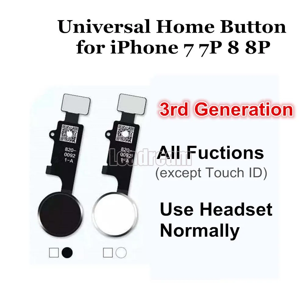 20 шт Универсальная Кнопка Home Flex для iPhone 7 Plus 8 Plus функция возврата домой решение 3-го поколения DHL