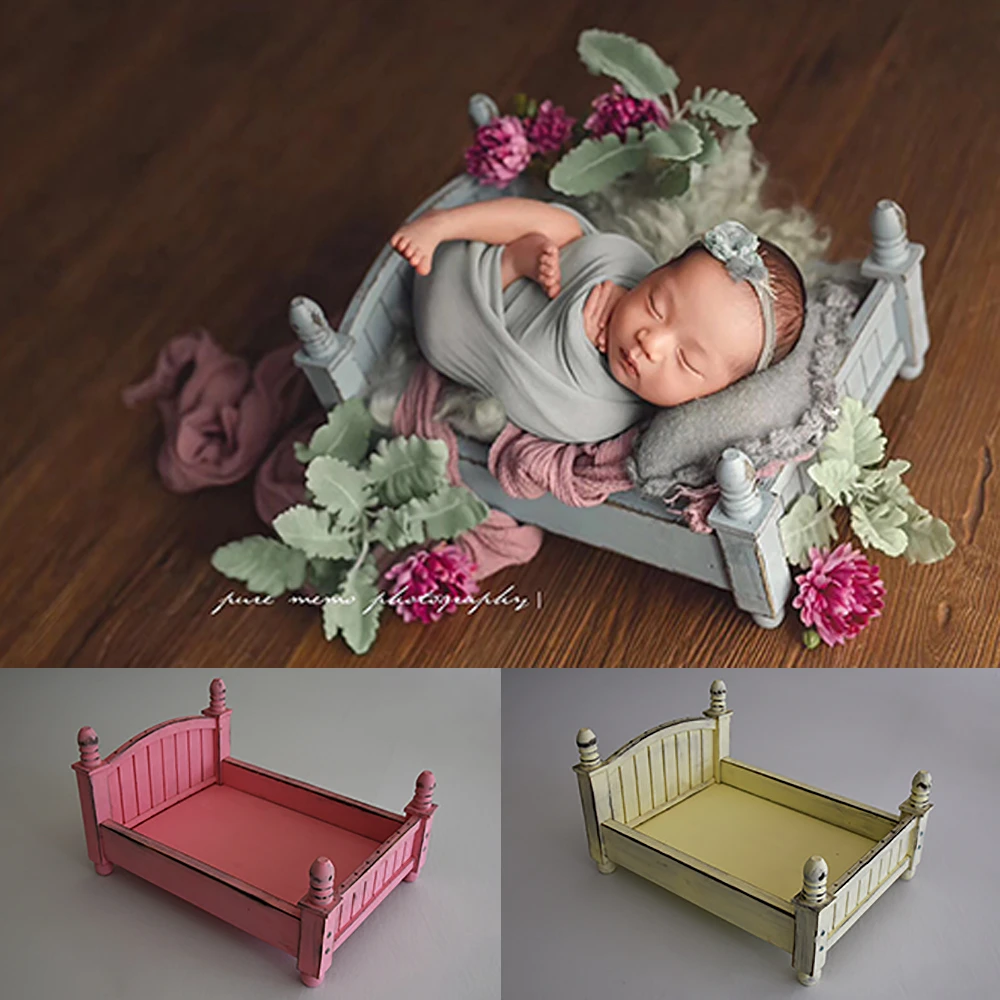 Baby Wooden Furniture Photography Bed For Studio Newborn Photoshoot