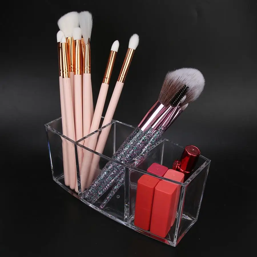 Desktop Acrylic Clear Rectangle Shape Makeup Brush Holder Organizer Storage Box Makeup Tool Kits Make Up Tools Set for for Women Desktop Acrylic Clear Rectangle Shape Makeup Brush Holder Organizer Storage Box Makeup Tool Kits Make Up Tools Set for for Women