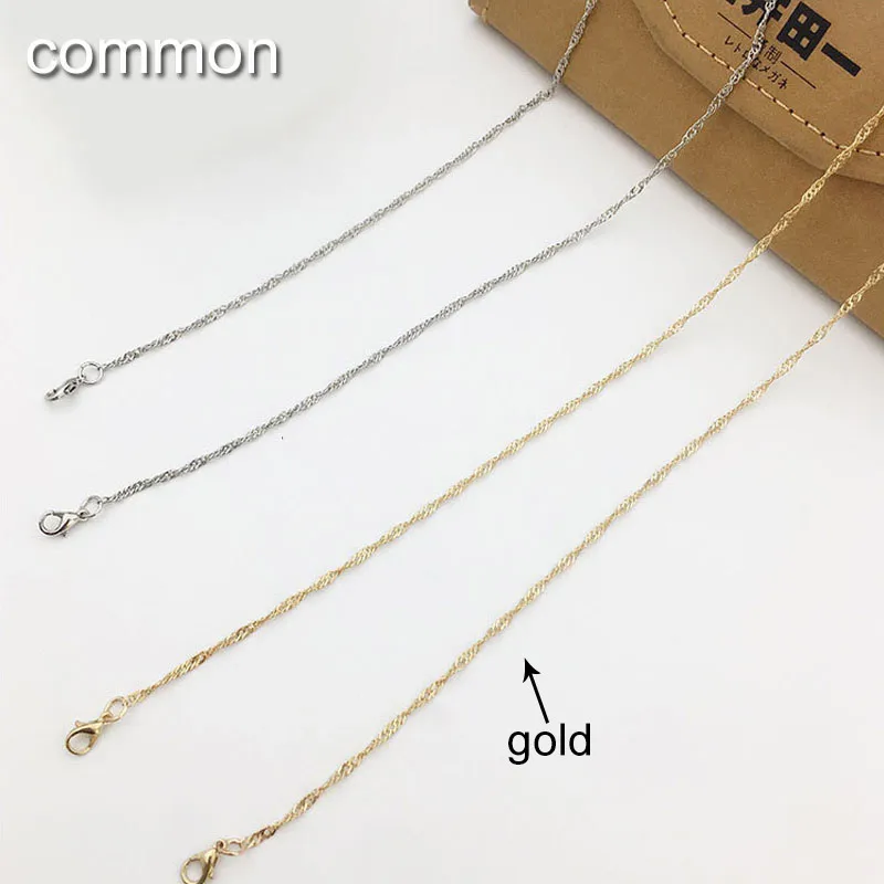 common gold Винтажные цепочки для солнцезащитных очков, женские и мужские жемчужные цепочки для очков из нержавеющей стали, ремешок на шею, цепочка для очков с бусинами для чтения - Цвет: common gold