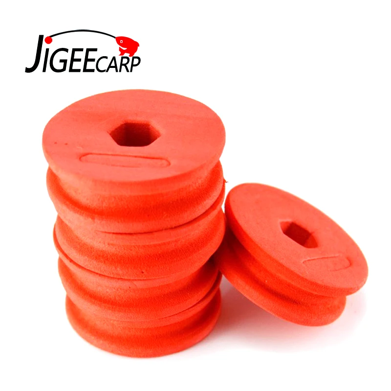 JIGEECARP 50pcs Round Foam Line Roller Leader For Fishing Main line Tippet String Snelled Hook Holder Spool Axis Rollers | Спорт и