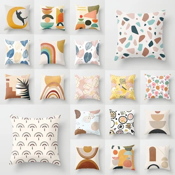 

Square Geometric Abstract Cushion Cover Pillow Case Sofa Bedroom Living Room Seat Home Office Fashion Home Decorative Gifts