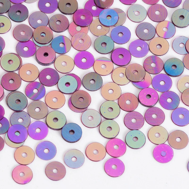 Taidian 4mm Sequins Paillette gitter 1mm hole Sewing handcraft on Garment WomenDress Decoration for handcraft 5gramsAbout750pcs - Цвет: 919