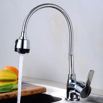 

Universal Cold and Hot Faucet 360 Degree Rotation Pressurized Faucet Home Kitchen Basin Sink Water Tap