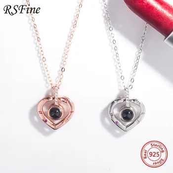 

925 sterling silver one hundred languages I love you necklace Fine fashion jewelry For mother women new arrival diy wholesale