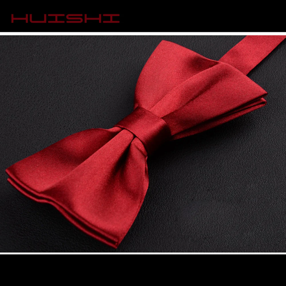 HUISUI 2024 New 43 Color Suit Bow Tie Wedding Gift Solid Party Classic Butterfly Cravat Wholesale Polyester Material Bowtie 3