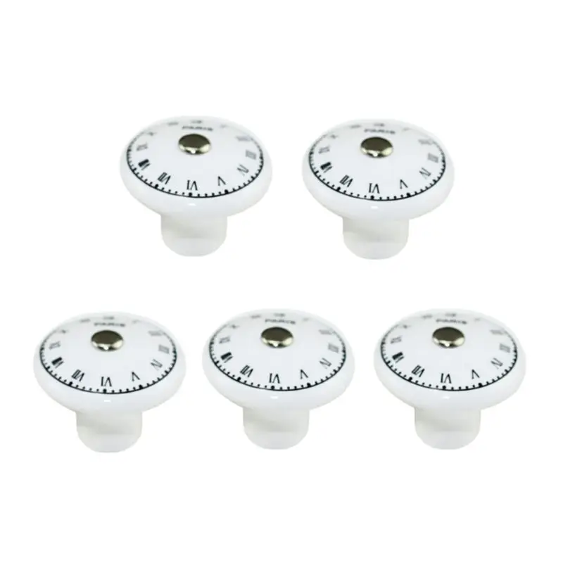 

Ceramic Single Hole Furniture Handle Clock Digital European Pattern Retro Cabinet Door Drawer Button Handle Home Improvement Har