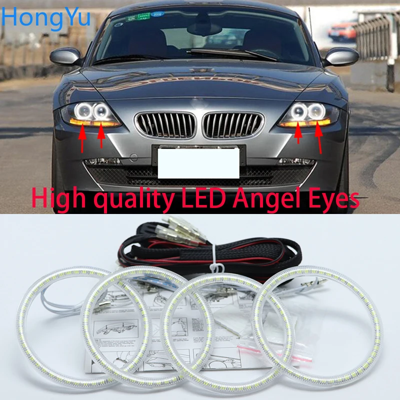 

For BMW Z4 E85 E86 2002 - 2008 Super Bright white color 3528 SMD led Angel Eyes kit daytime running light DRL