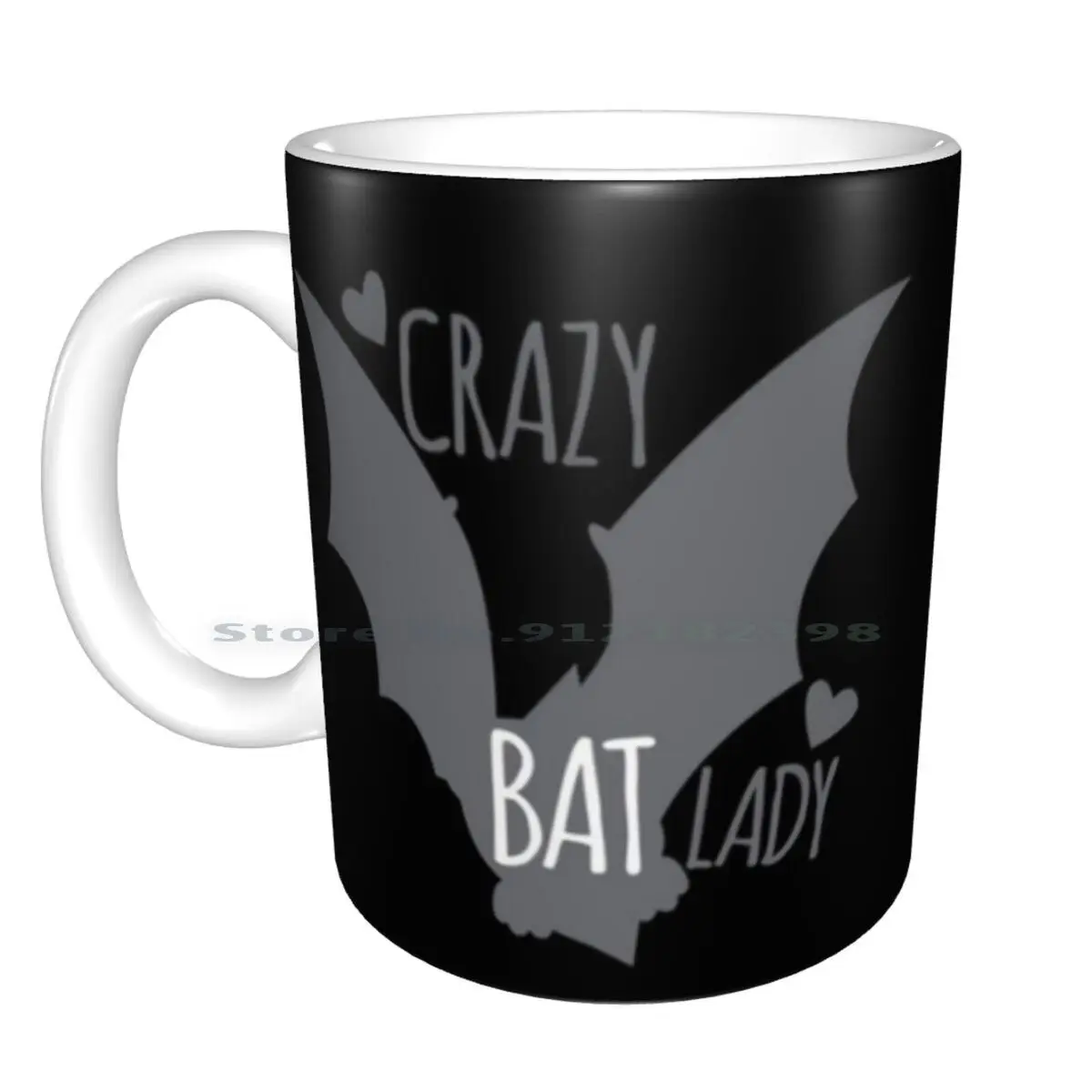 Crazy Bat Lady White Mug 