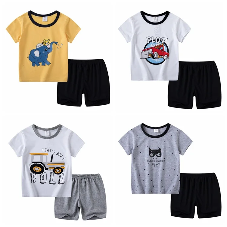

Summer children clothing sets cartoon toddler girls clothing sets top+pant 2Pcs/sets kids casual boys clothes sport suits outfit