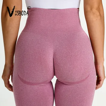 

Women Pink Fitness Leggings High Waist Push Up Elastic Workout Legging Pants 2020 Fashion Female Spandex Leggings Plus Size