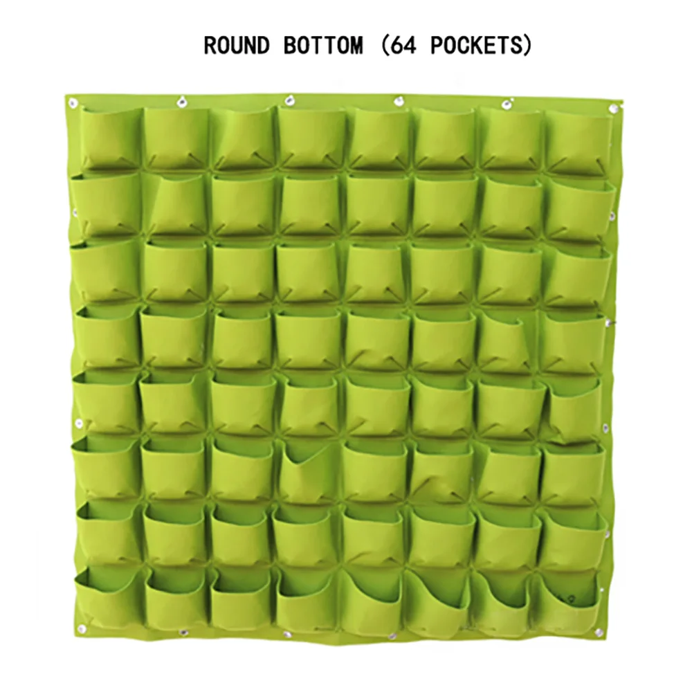 64 pockets (L) Настенные подвесные посадочные сумки, товары для дома, мульти карманы, DIY сумка для выращивания растений, вертикальная садовая сумка для выращивания овощей - Цвет: 64 pockets (L)