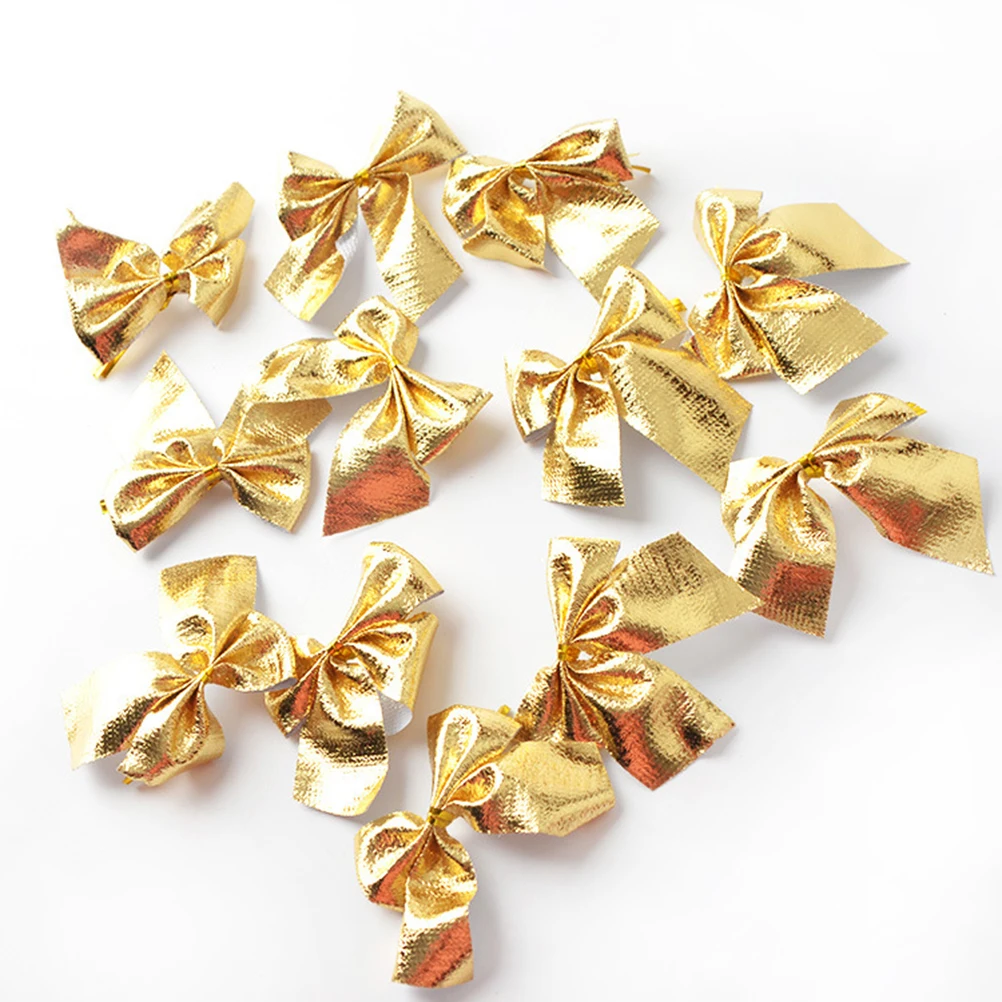 72pcs Christmas Bow Cute Decorative Props for Wedding Party Wreath Decor Christmas