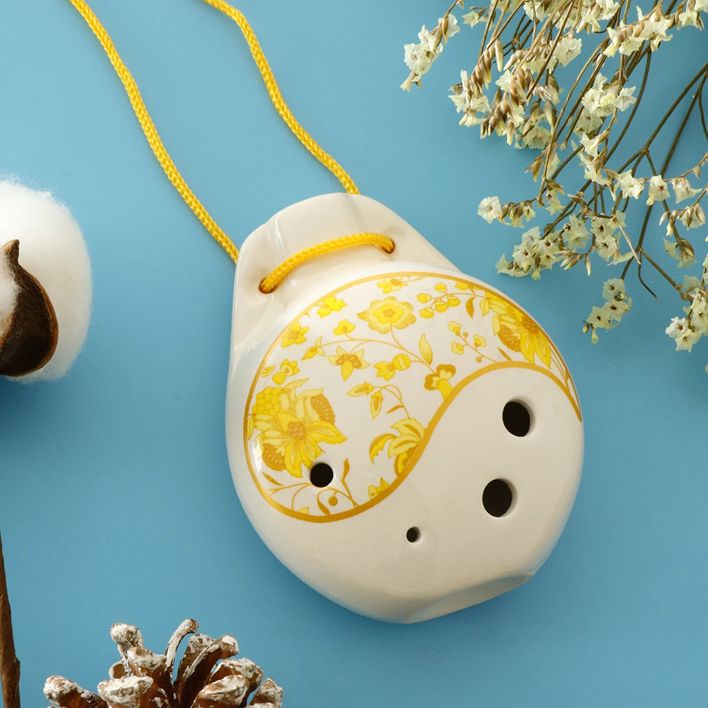 6 Holes Alto Glaze Ceramic Ocarina Decoration Ornament Craft Collectable