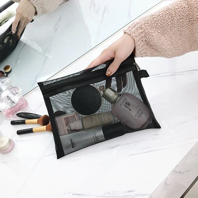 Cosmetic Bag Women Small Mesh Makeup 