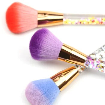 

1pc Crystal Handle Makeup Brush Rhinestone Shiny Powder Brush Dust Brush Portable Glitter Makeup Tool*