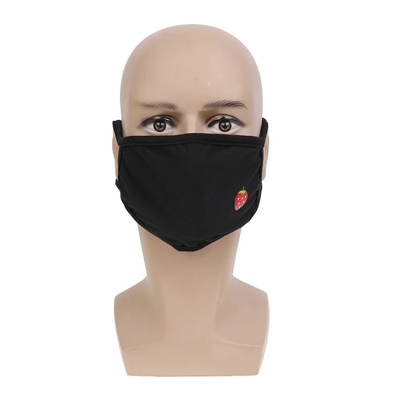 1 шт Черная маска для лица хлопок Пылезащитная маска для лица аниме мультфильм Kpop Lucky Cat женские мужские муфельные маски со ртом для лица