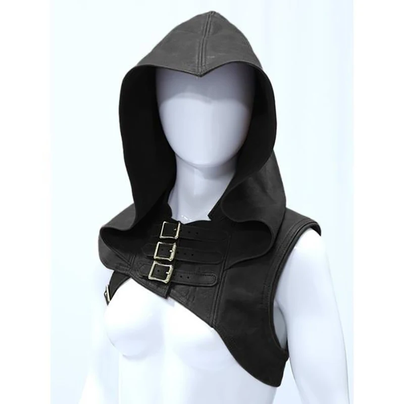 Capa Medieval Con Capucha - Disfraz De Bruja Vikinga O Pirata Para Halloween Y Fiestas Temáticas