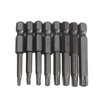 

8 Or 12pcs Durable Magnetic Chrome Vanadium Steel Hex Torx Flat Head High Hardness Hand Tools Tamper Proof 50mm Screwdriver Bit