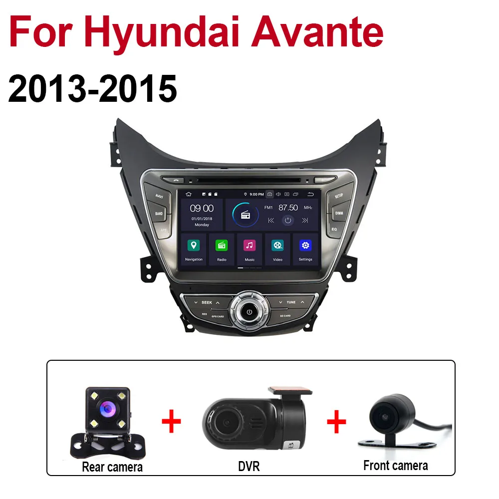 Extra 3 Accessories ZaiXi 4 ГБ android 9,0 автомобильный dvd-плеер для hyundai Avante 2013~ мультимедийная карта gps-навигации автомобильное радио Wi-Fi Bluetooth - Цвет: Extra 3 Accessories