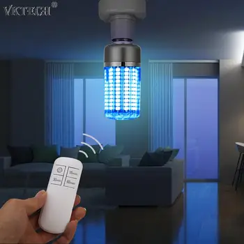

40W E27 Ultraviolet Sterilizer LED Corn Bulb Lamp UV Germicidal Lamp Smart Remote Control Kill Mite UVC Disinfection Light