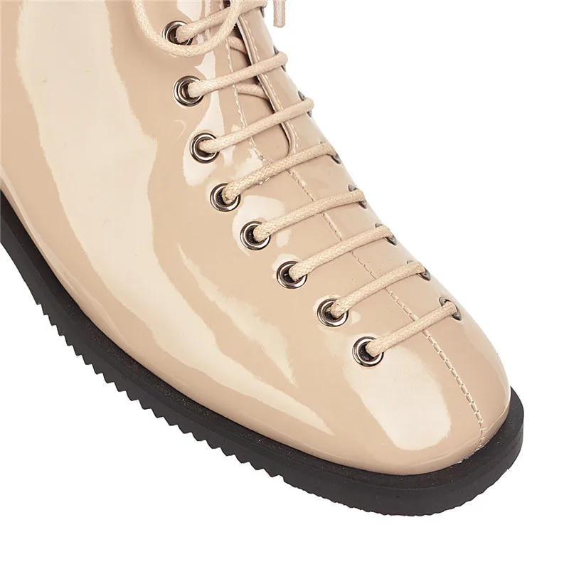 MORAZORA/Новинка года; Модные ботильоны для женщин с перекрестной шнуровкой и квадратным носком; осенние полусапожки; удобная женская повседневная обувь на низком каблуке