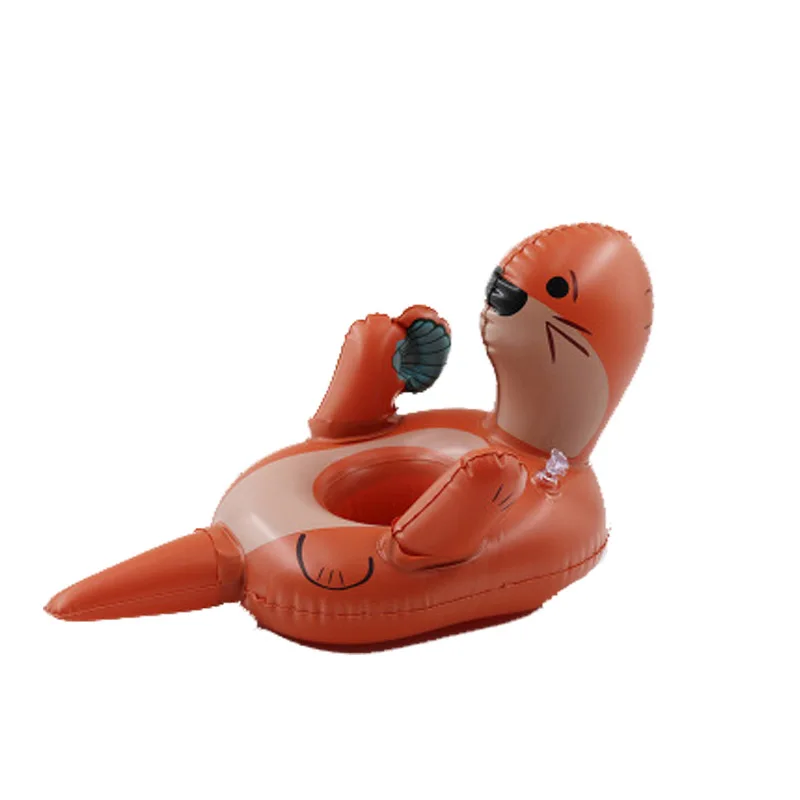 Sea Lion 35x22cm Надувной мини-держатель для воды для бассейна, поплавок для напитков, пляжные игрушки для фестиваля, вечерние плавающие единороги, фламинго - Цвет: Sea Lion 35x22cm