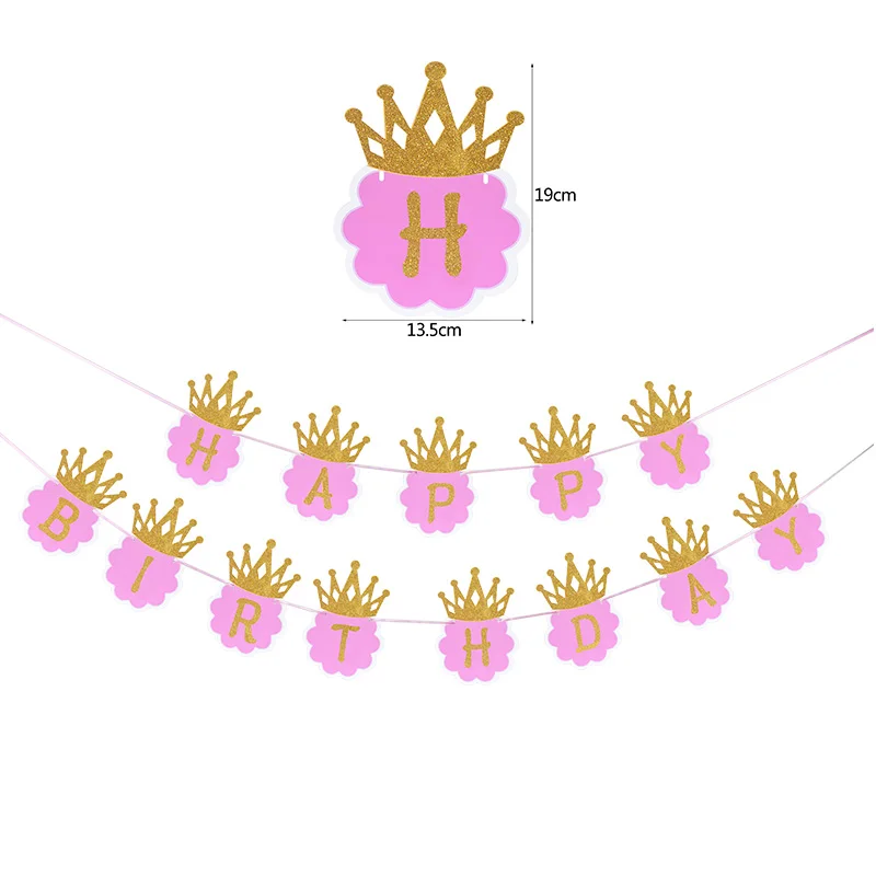 С днем рождения ручной работы бумажные флаги Бантинг Баннер для детей день рождения ребенка душ макет украшения Bnaner гирлянды поставки