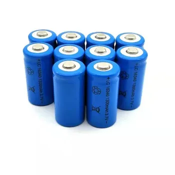 

50 pcs Lithium battery rechargeable battery LC 16340 1300mah 3.7V LC16340 CR123 CR 123A CR17345 CR17335 for camera flashlight