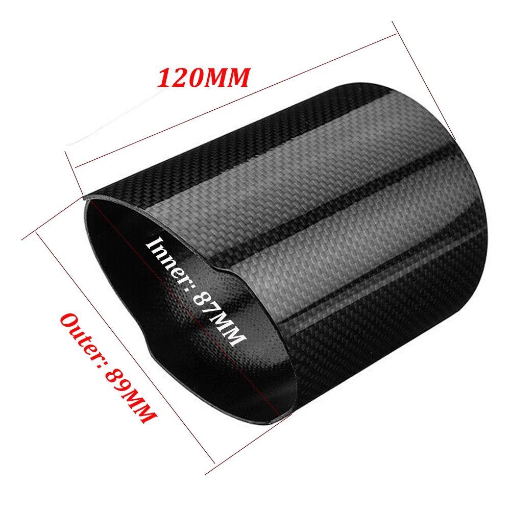 89mm Outlet Universal Carbon Fiber Exhaust Muffler Tip Pipe Cover Car Exhaust Pipe Cover With Full Carbon Car Accessories 89mm Outlet Universal Carbon Fiber Exhaust Muffler Tip Pipe Cover Car Exhaust Pipe Cover With Full Carbon Car Accessories