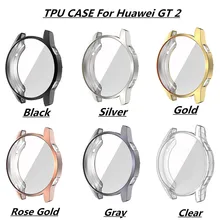 Watch Case For Huawei watch GT 2 Protective Case Soft Tpu Full Screen Case Protection HD For Gt 2 46mm Watch Protector Cover