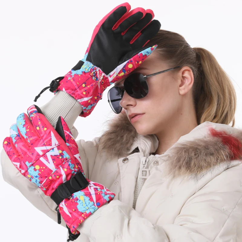 Лыжные перчатки с сенсорным экраном-30 градусов для мужчин, женщин, мальчиков и девочек, детские перчатки для сноуборда, зимние лыжные перчатки для альпинизма, водонепроницаемые зимние перчатки