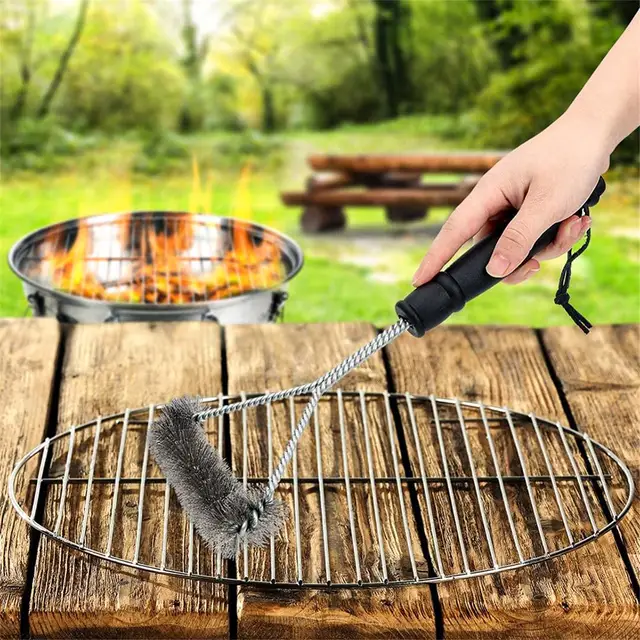 Bbq Grill Barbecue Készlet Tisztító Kefe Rozsdamentes Acél Konyhai Szerszám Grillező Eszköz Kiegészítők Kültéri És Konyhához - Image 5